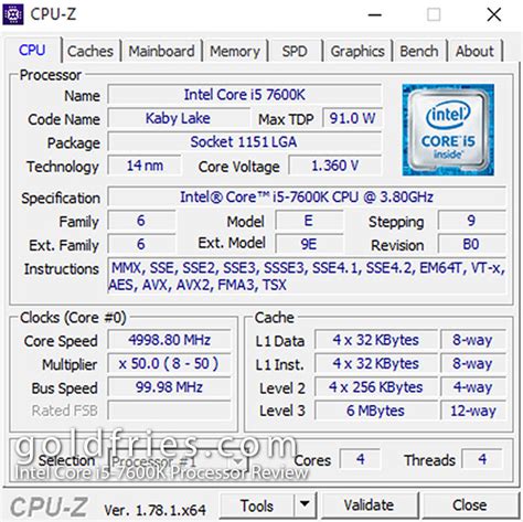 Intel Core i5-7600K Processor Review ~ goldfries