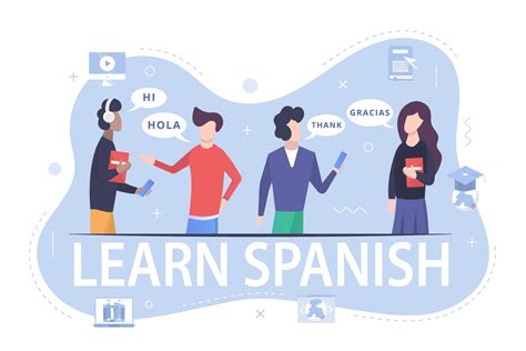 Learning the Spanish Language Free Illustration - GraphicSurf.com