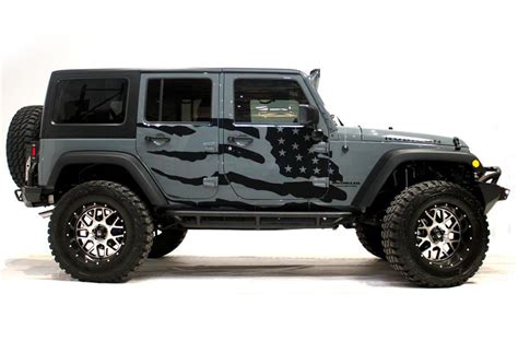 USA Flag Graphics Decal For Jeep JK Wrangler stickers 4 Door 2007-2018