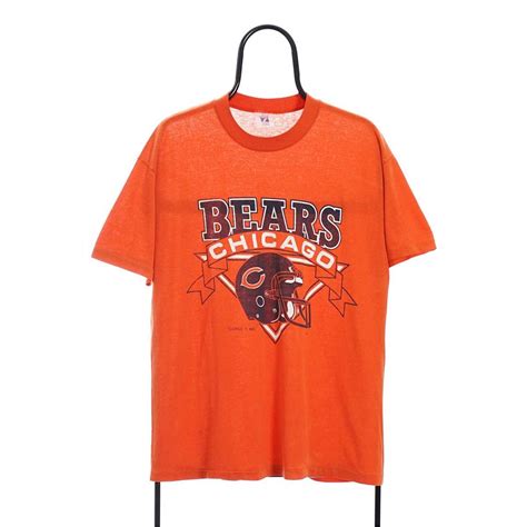 Vintage Logo 7 NFL 90s Chicago Bears Sports Orange TShirt - - Inspire ...