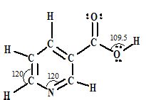 Niacin is one of the B vitamins (B 3 ). Estimate the approximate values of the indicated bond ...