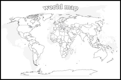 Blank World Maps - 10 Free PDF Printables | Printablee