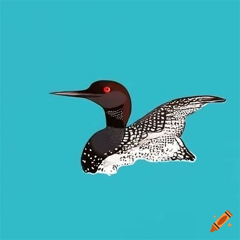 Funny stickers featuring a black-throated loon