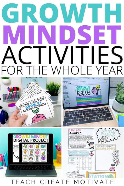 Growth Mindset Activities Growing Bundle - Teach Create Motivate