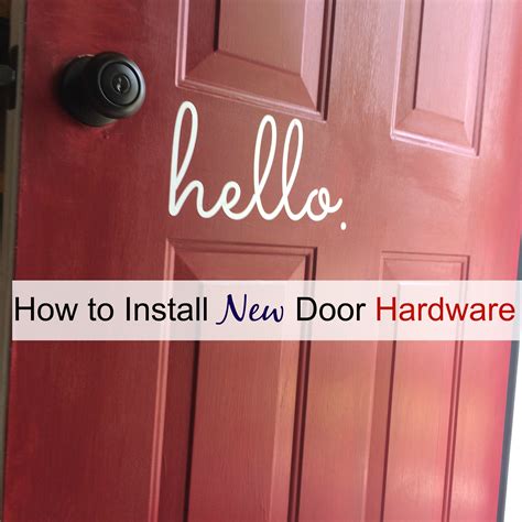 Easy DIY: Install New Door Hardware