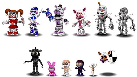 Fnaf sister location Characters Canon V2 by aidenmoonstudios on DeviantArt