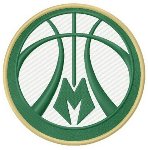 Milwaukee Bucks logo 2 machine embroidery design