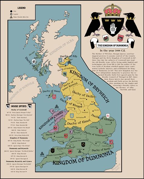 The Druidic Kingdom of Dumnonia in 1444 CE : r/imaginarymaps