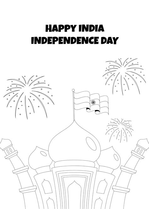 Free India Happy Independence Day Drawing Template - Edit Online ...