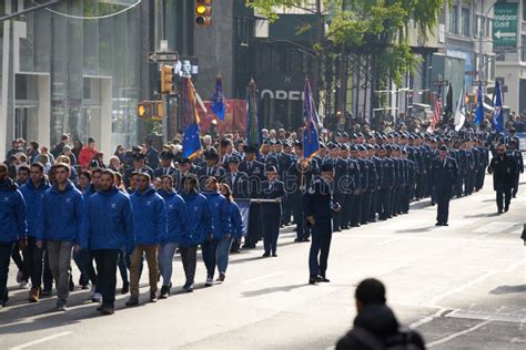 US Air Force, Airmen Marching on Fifth Avenue at the Veterans Day ...