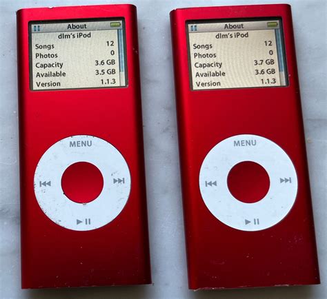 Apple iPod nano 2nd gen. RED 4gb, NEW BATTERY ( holds 1000 songs) | eBay