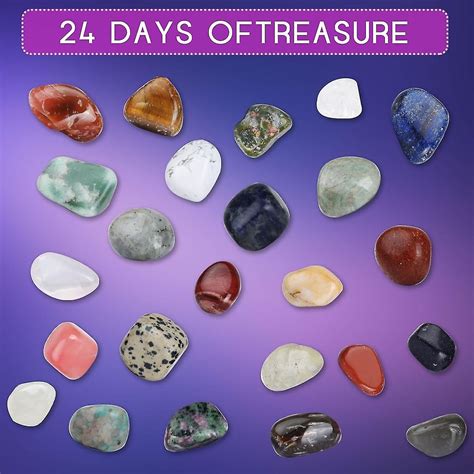 Advent Calendar 2023, 24 Days Natural Healing Crystal Gemstones Minerals & Fossils Advent ...