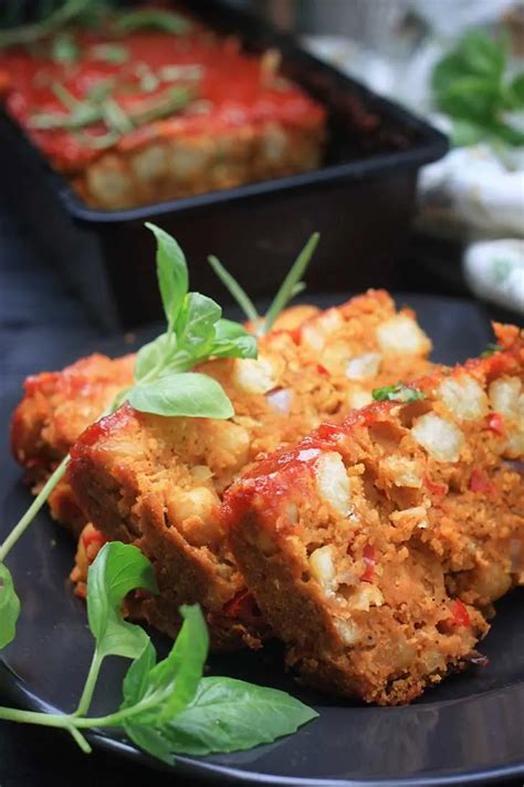 Vegan Meatloaf Recipe (Tomato-Glazed BBQ Chickpea Bake)