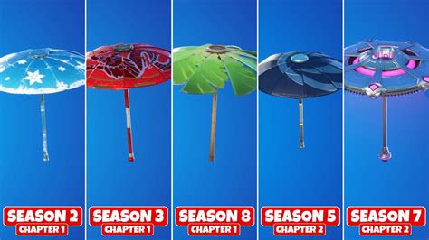 Evolution of Fortnite Umbrellas! (Chapter 1 Season 1 - Chapter 2 Season ...