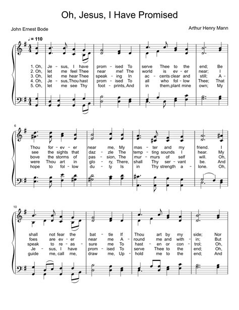 Oh, Jesus, I Have Promised Sheet music for Piano (Solo) | Musescore.com