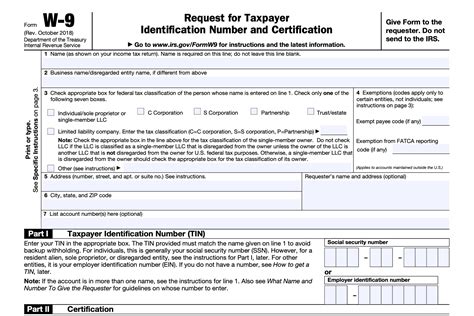 W-9 Form Printable 2024 - Leesa Nananne