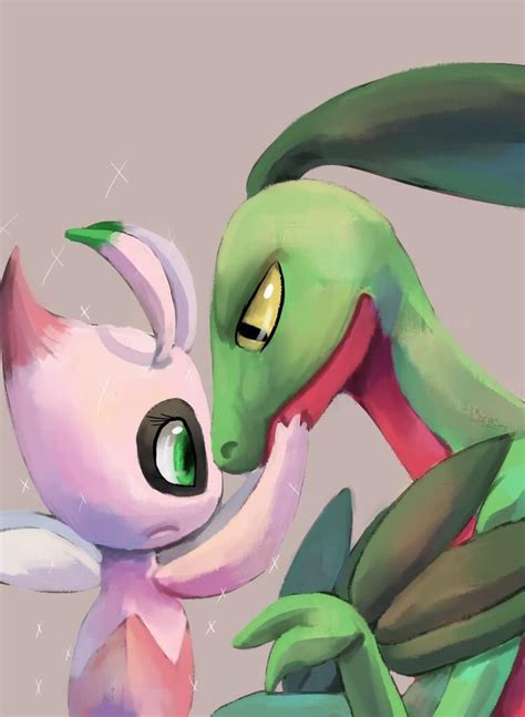 Shiny Celebi X Grovyle | Anime Amino