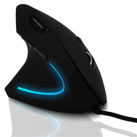 TSV Wired Vertical Ergonomic Mouse, 6 Buttons Optical Ergo Mouse with 4 ...
