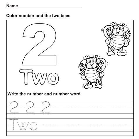 Printable Number Worksheets For Preschool