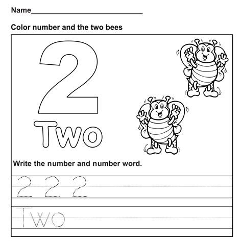 Printable Number Worksheets For Preschool