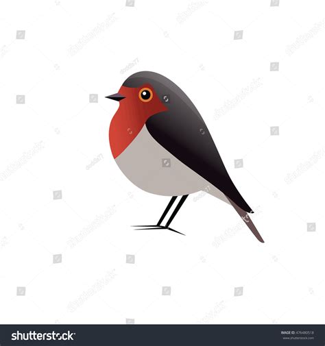 Red Robin Logo Bird Vector Illustration: เวกเตอร์สต็อก (ปลอดค่า ...