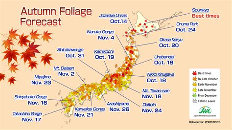 October Autumn Foliage Forecast 2022 Mostly Same as Usual Years for Best Time to See Autumn ...