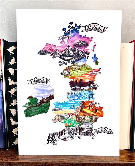 Prythian Map Art Print A5 Officially Licensed Fantasy Map, Sarah J ...