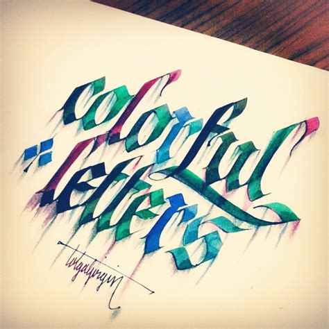 Some Colorful Letterings with Parallelpen - Part 1 on Behance | Lettering, Lettering design ...