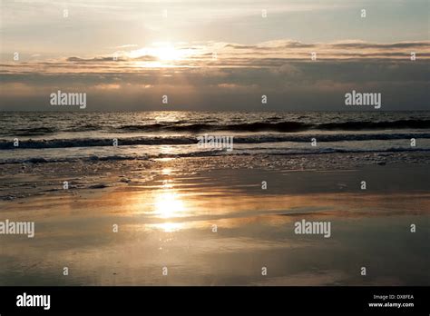 Sunrise on Tybee Island, Georgia USA Stock Photo - Alamy