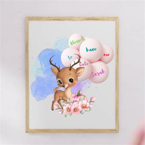 Cute Deer Baby-name Sublimation Png Baby Girl Deer Printable - Etsy