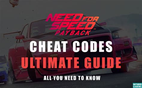 Cheat Codes for Need for Speed Payback