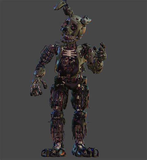 (Blender/TJOC) Ignited Springtrap by PuppyDog186 on DeviantArt