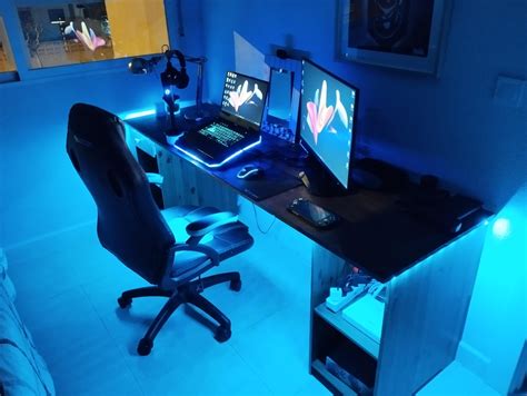 I recently added LEDs to my desk an wanted to share : r/setups