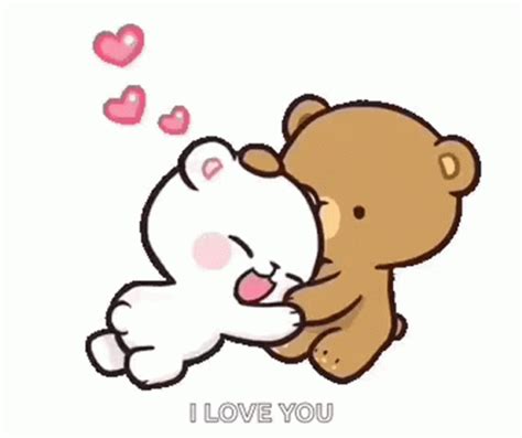 Cute Hugging Bears I Love You GIF | GIFDB.com