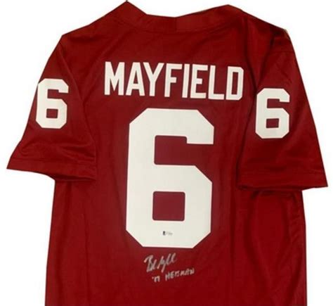 Baker Mayfield autographed football jersey (University of Oklahoma ...