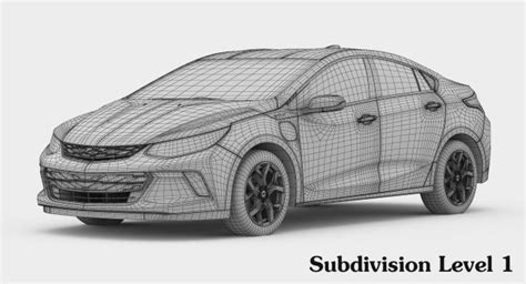 chevrolet volt 2017 detailed interior 3D Model in Sedan 3DExport