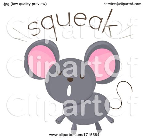 Mouse Onomatopoeia Sound Squeak Illustration by BNP Design Studio #1715584