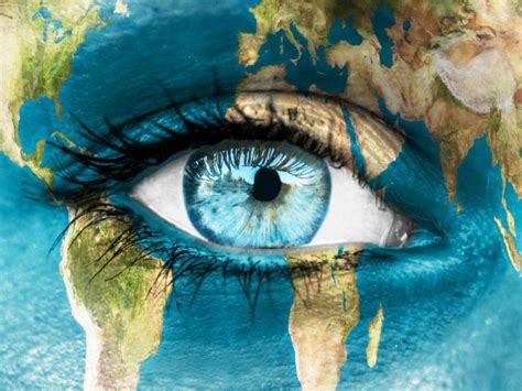 eyes, Digital art, Globe