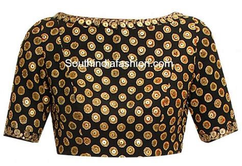 Boat Neck Fully Embroidered Blouse – South India Fashion