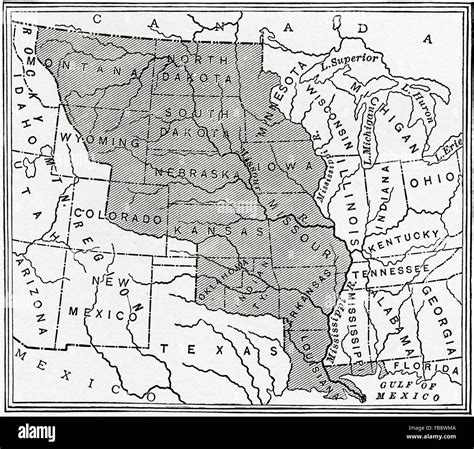 Louisiana Purchase Map Rivers