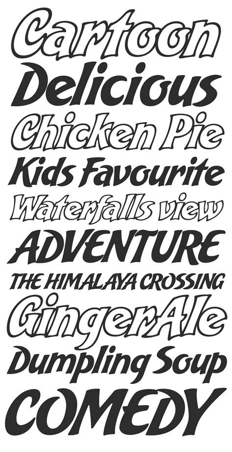 Bakery Script Pies Kids, Outline Fonts, Brush Drawing, Yum Yum Chicken ...