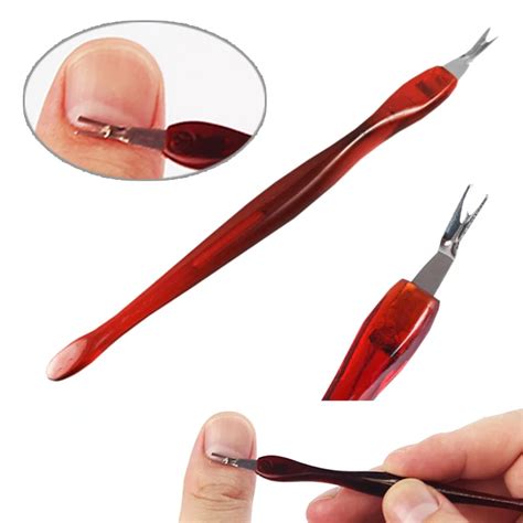 Cuticle Pusher for Professional Nail Art Design V type Nail Tool Dead Skin Fork Cuticle Remover ...