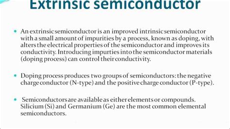 What is difference between intrinsic and extrinsic semiconductor ...