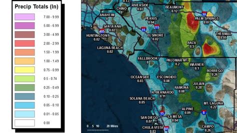 More Showers Forecast Sunday, But Rainfall Totals Low - Times of San Diego