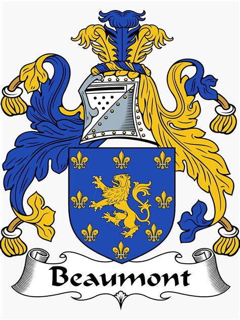 "Beaumont" Sticker for Sale by HaroldHeraldry | Redbubble