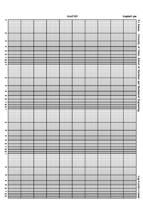 4 Cycle Semi Log Graph Paper Printable Printable Graph Paper - Printable Graph Paper