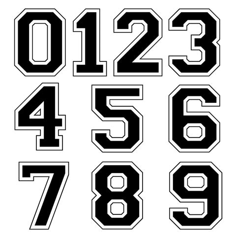 Varsity Numbers SVG