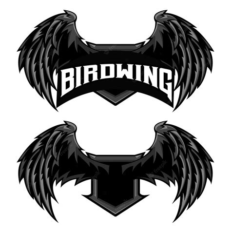 Premium Vector | Bird wing mascot logo vector element illustration