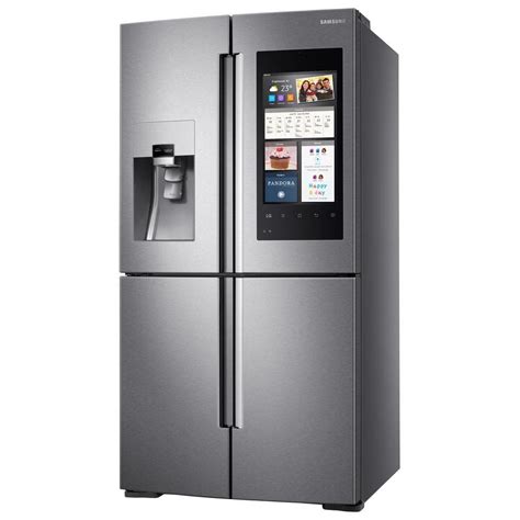 Samsung 27.9 cu. ft. Family Hub 4-Door Flex French Door Refrigerator in Stainless Steel ...