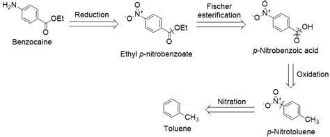 Benzocaine synthesis from toluene and p-xylene - The Science Snail